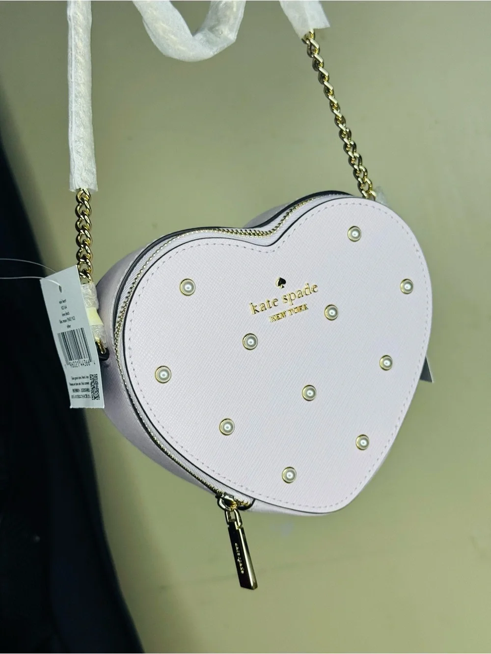 Kate Spade Pink Heart Shack Heart shaped Crossbody Bag